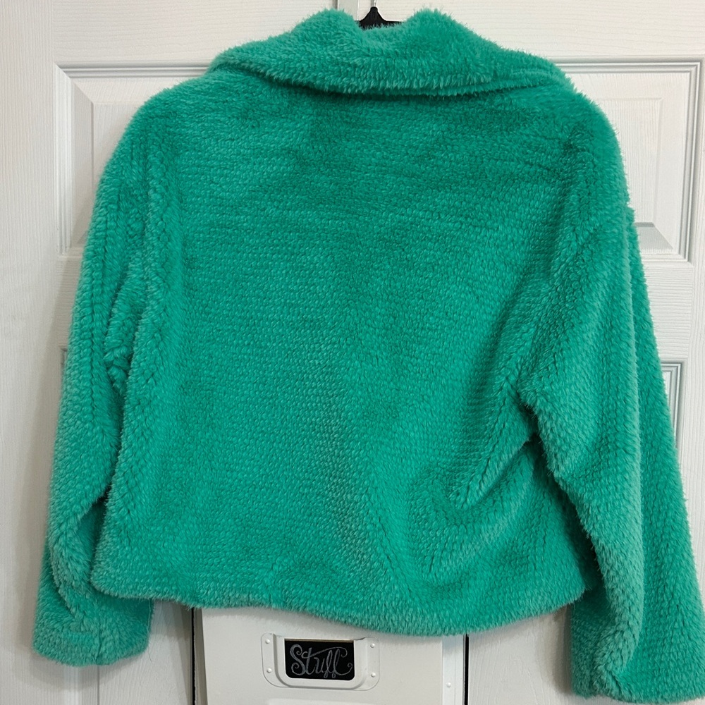 Chic Teal Teddy Jacket - image 6